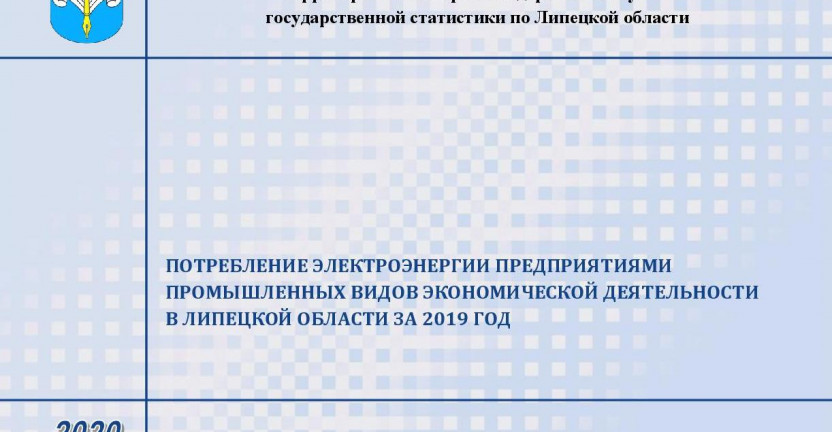 Выпущен бюллетень «Потребление электроэнергии предприятиями промышленных видов экономической деятельности в Липецкой области за 2019 год»